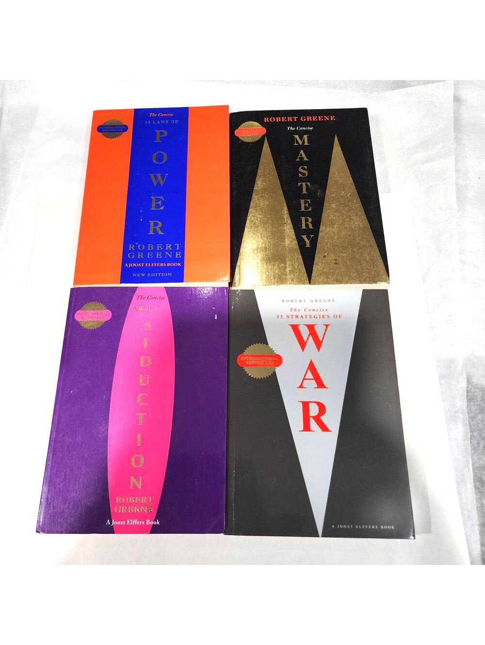 Robert Greene Collection 4 Book Set Concise 48 Laws of Power Mastery Seduction